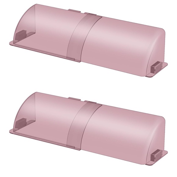 2 pack air vent deflectors in transparent pink. Magnetic & adjustable length EUC - Picture 3 of 5